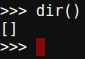  outputs an empty list literal: "[]"