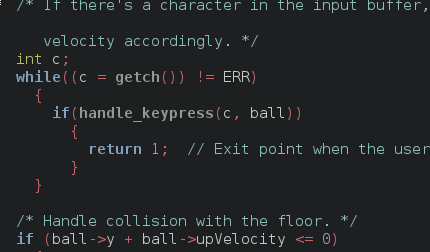 monospace in terminal