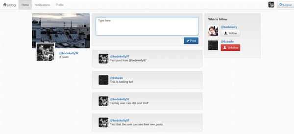 Current Project: μblog